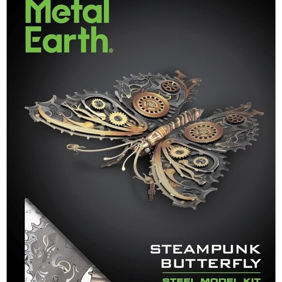 Fascinations Metal Earth Steampunk Butterfly Model Kit Steel Model ME1021 - Picture 1 of 7